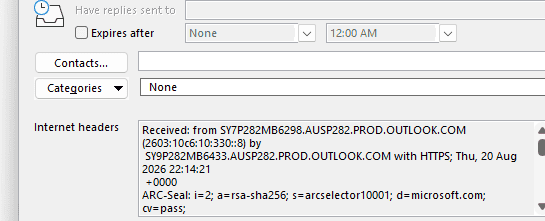 Email headers can help establish the provenance level of email evidence.  Useful for an expert forensic examination.